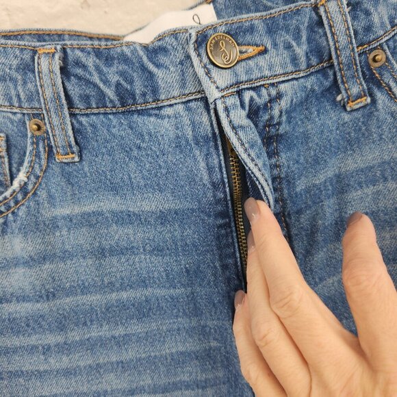 Sam Edelman Women's Blue Yaro High Rise 90's Pinched Waist Jeans Size 31 - Picture 3 of 15